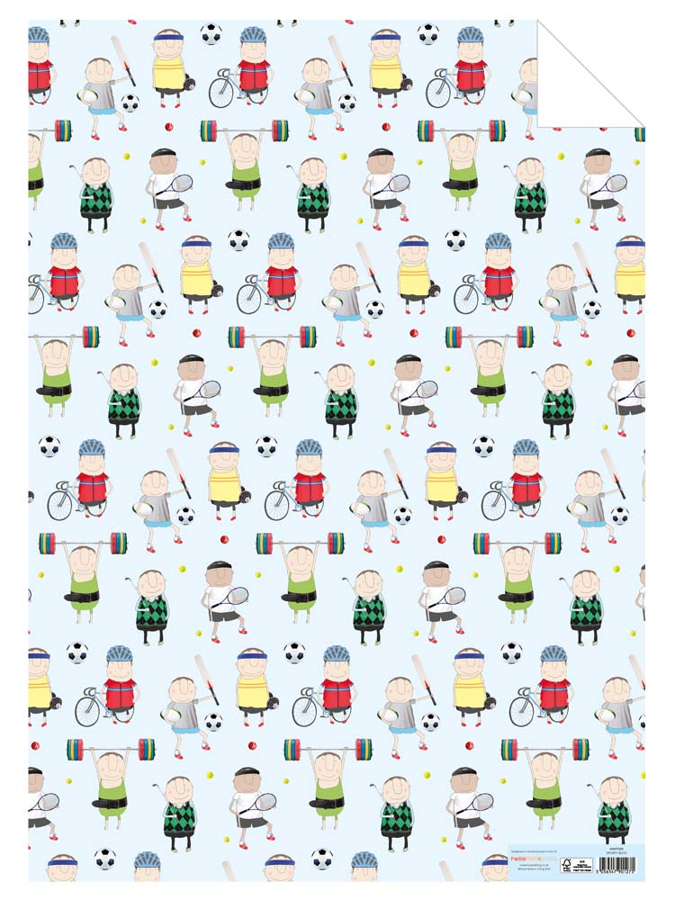 Sporty Boys Gift Wrap - RUTHERFORD & Co