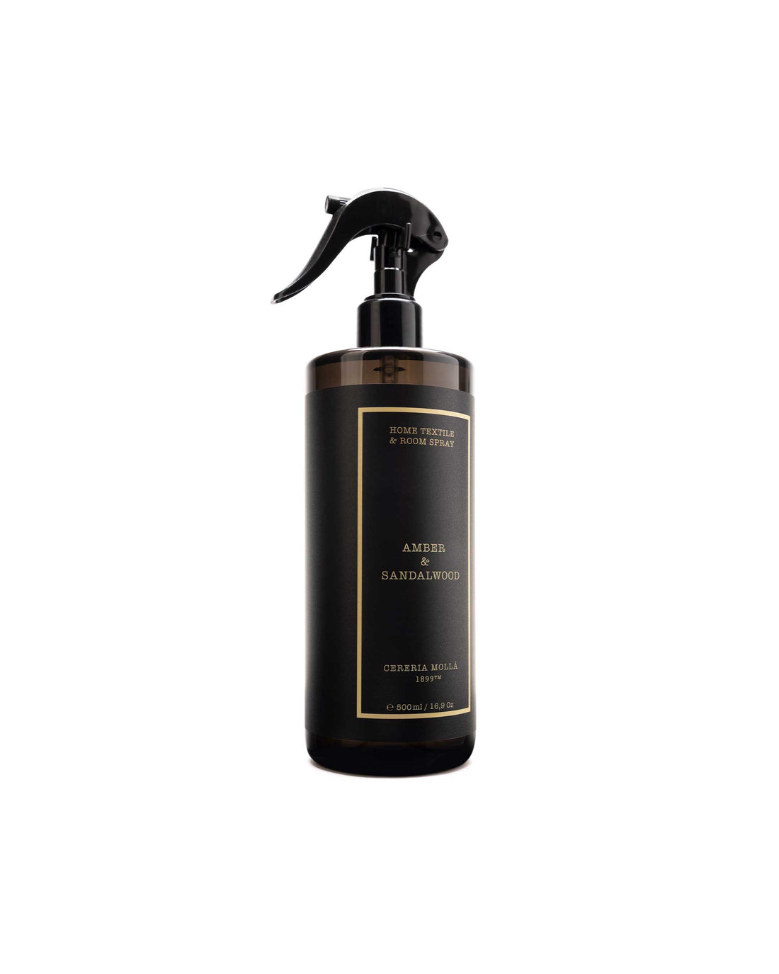 Home Textile & Room Spray 500ml - Amber & Sandalwood - Black