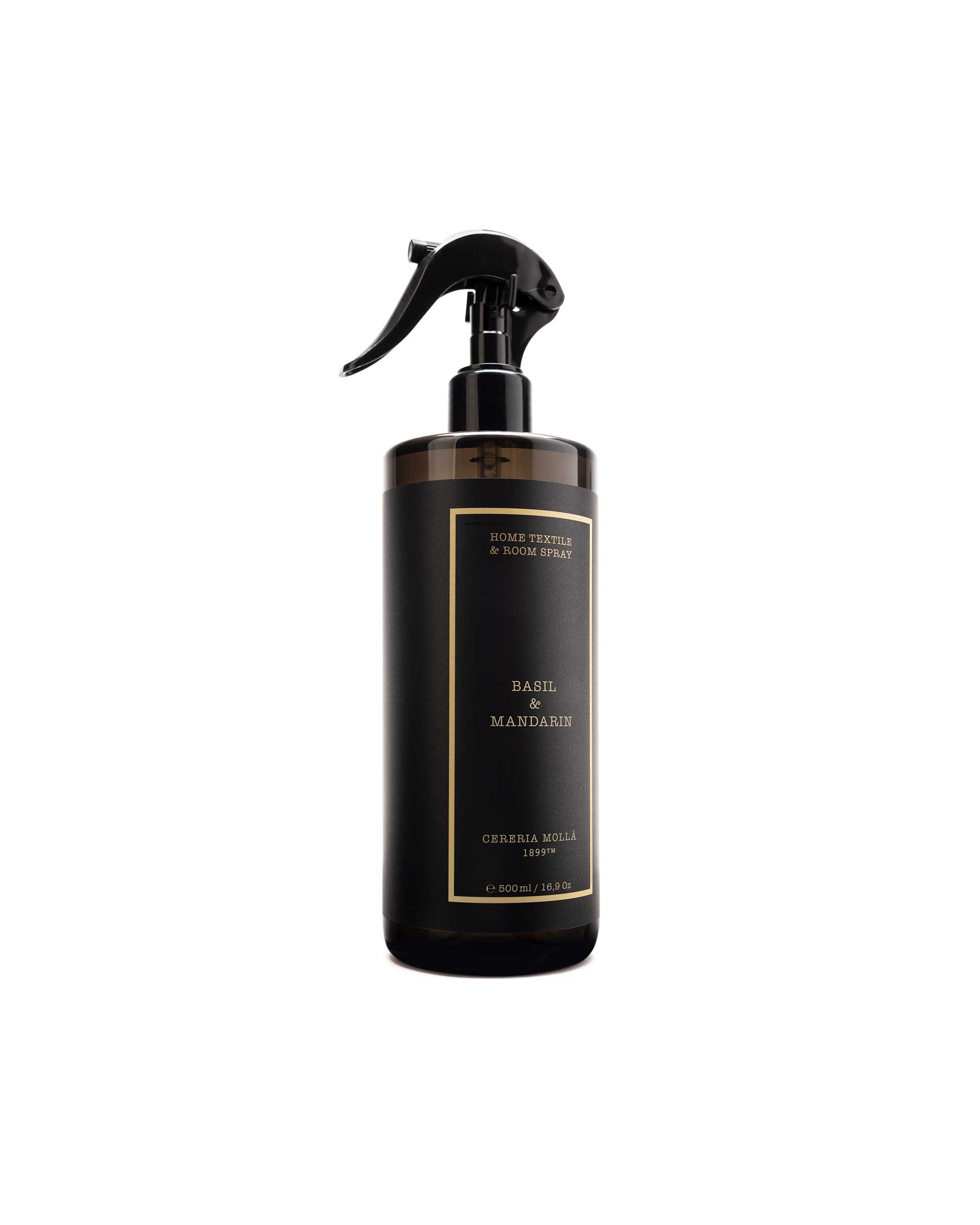 Home Textile & Room Spray 500ml - Basil & Mandarin - Black