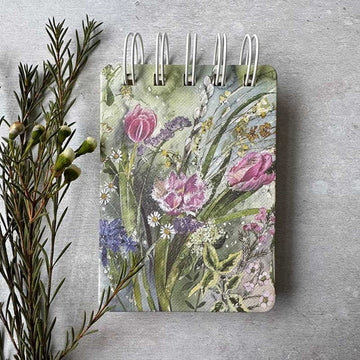 Spring Flowers Small Spiral Notepad - RUTHERFORD & Co