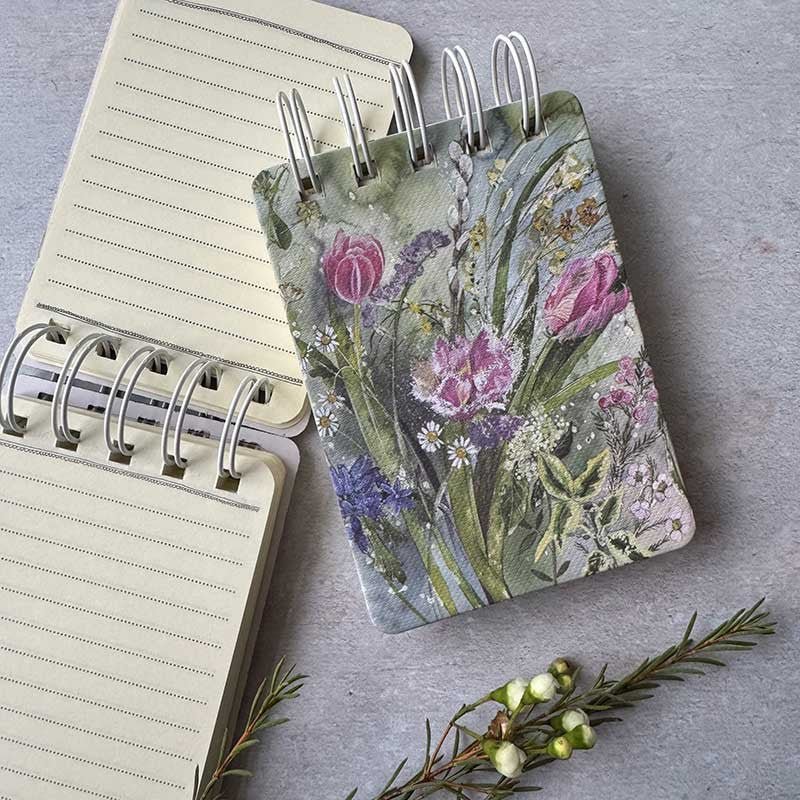 Spring Flowers Small Spiral Notepad - RUTHERFORD & Co