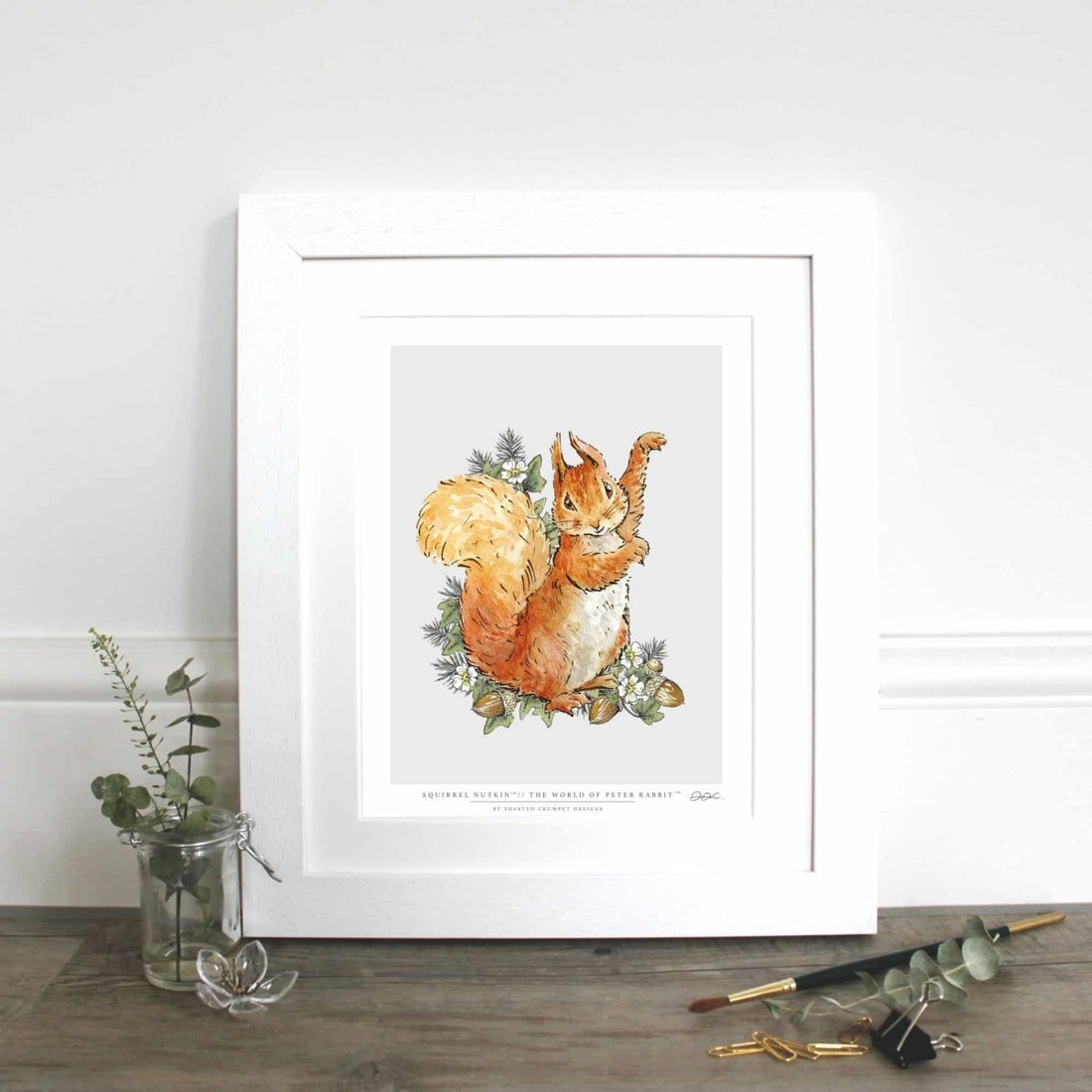 Squirrel Nutkin 10×12″ Mounted Fine Art Print - RUTHERFORD & Co