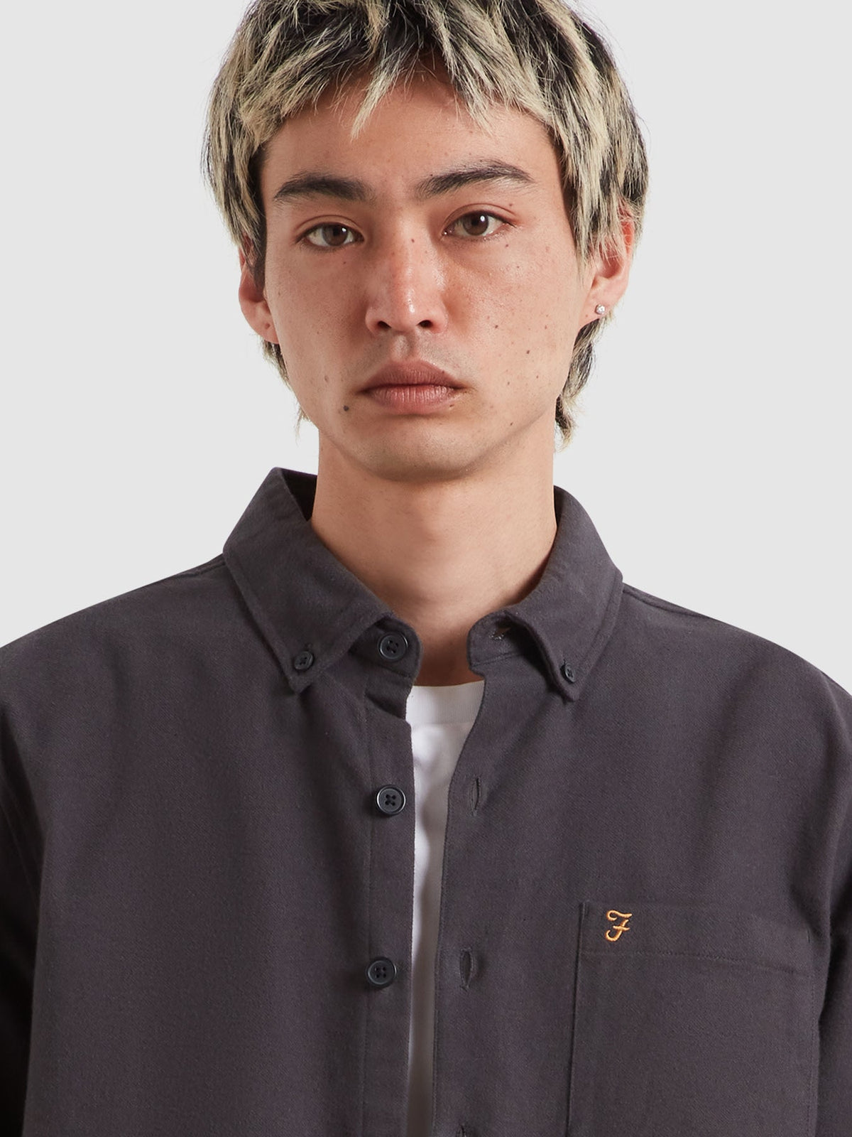 Marvin Flannel Shirt In Washed Black
