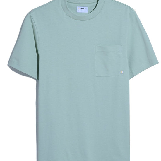 Stacy Regular Fit Pocket T-Shirt In Grove Green - RUTHERFORD & Co