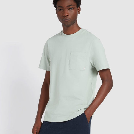 Stacy Regular Fit Pocket T-Shirt In Grove Green - RUTHERFORD & Co
