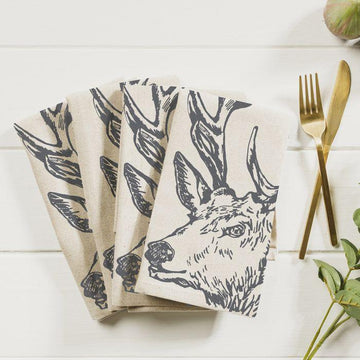 STAG LINEN NAPKINS (SET OF 4) - RUTHERFORD & Co