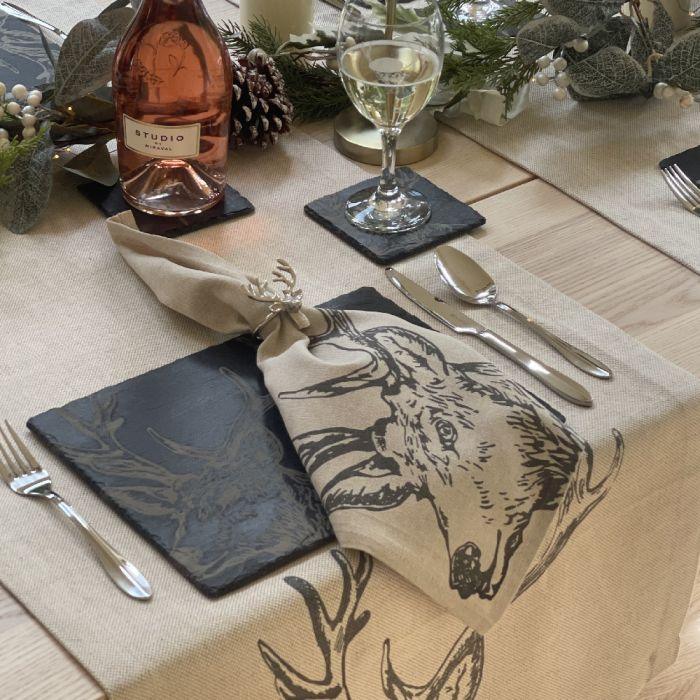 STAG LINEN NAPKINS (SET OF 4) - RUTHERFORD & Co