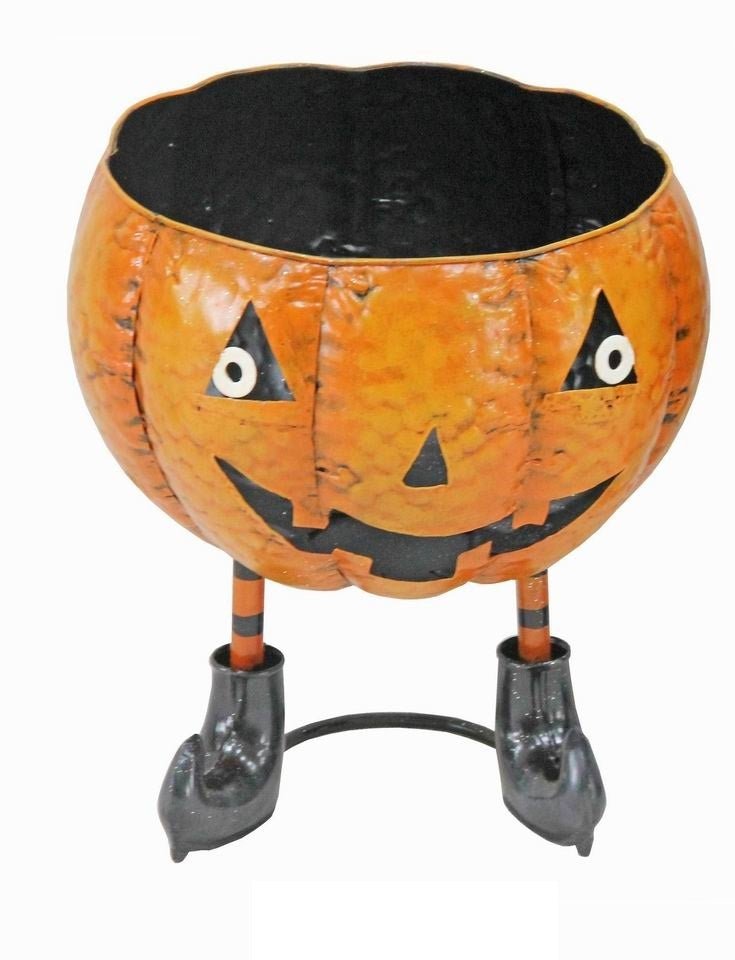 Standing Metal Pumpkin Bowl - RUTHERFORD & Co