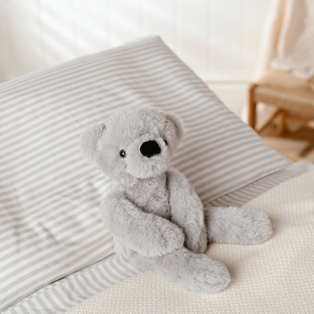 Ste The Plush Long Leg Grey Teddy Bear 30 cm - RUTHERFORD & Co