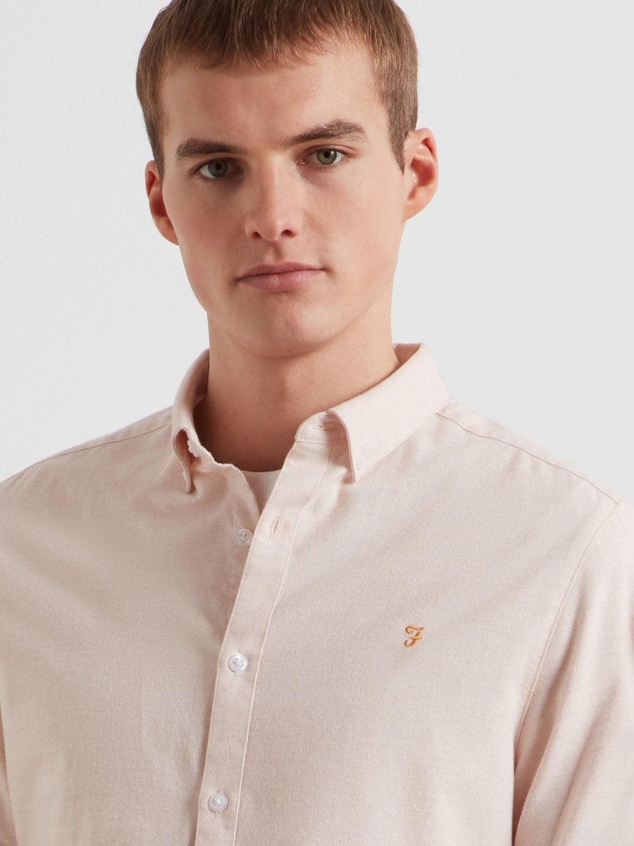 Steen Casual Fit Shirt In Floral Pink Marl - RUTHERFORD & Co