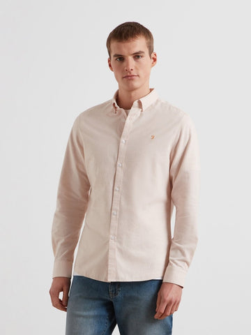 Steen Casual Fit Shirt In Floral Pink Marl - RUTHERFORD & Co