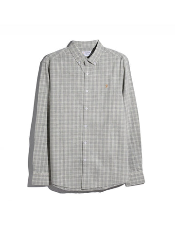 Steen Regular Fit Check Shirt In Grey Marl - RUTHERFORD & Co