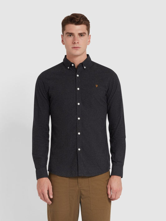 Steen Slim Fit Brushed Organic Cotton Shirt - RUTHERFORD & Co