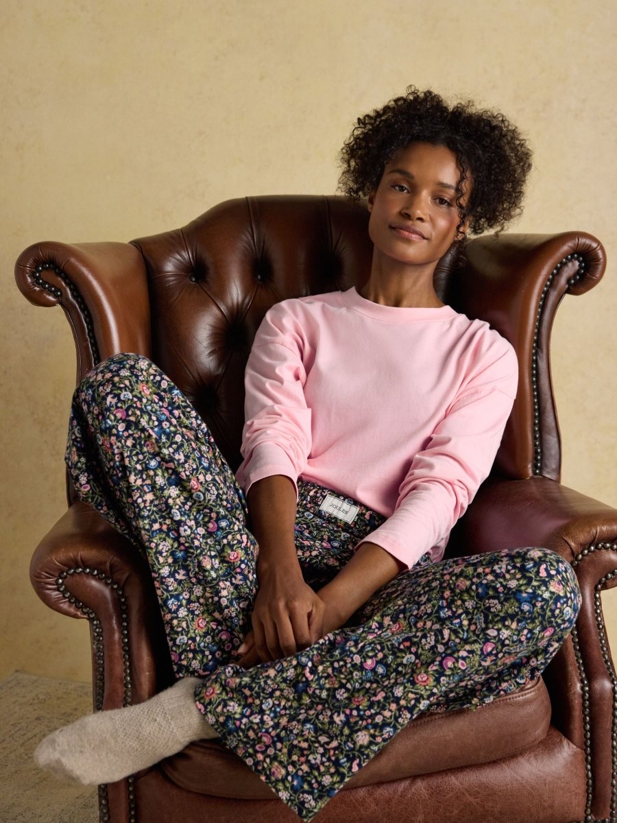Stella Ditsy Floral Woven Brushed Cotton Pyjama Bottoms - RUTHERFORD & Co