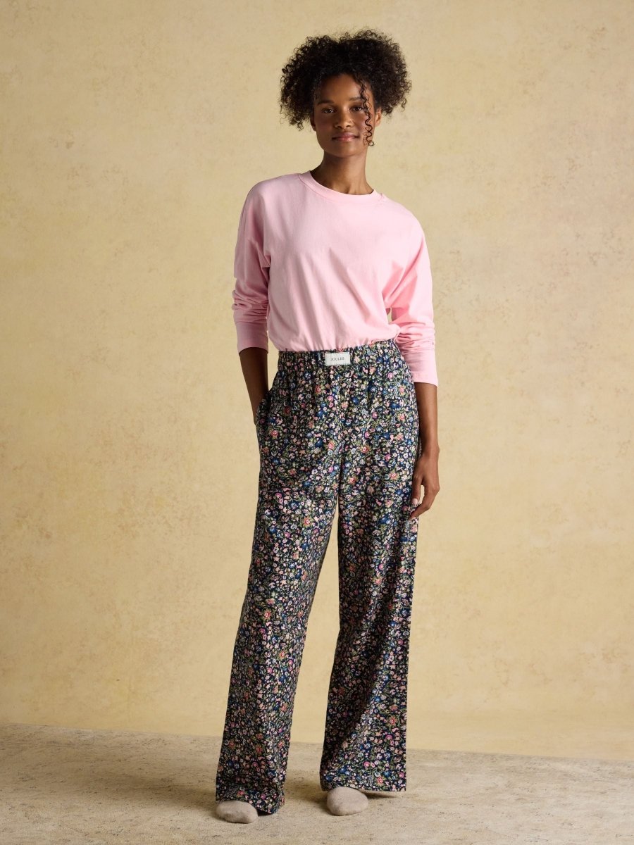 Stella Ditsy Floral Woven Brushed Cotton Pyjama Bottoms - RUTHERFORD & Co