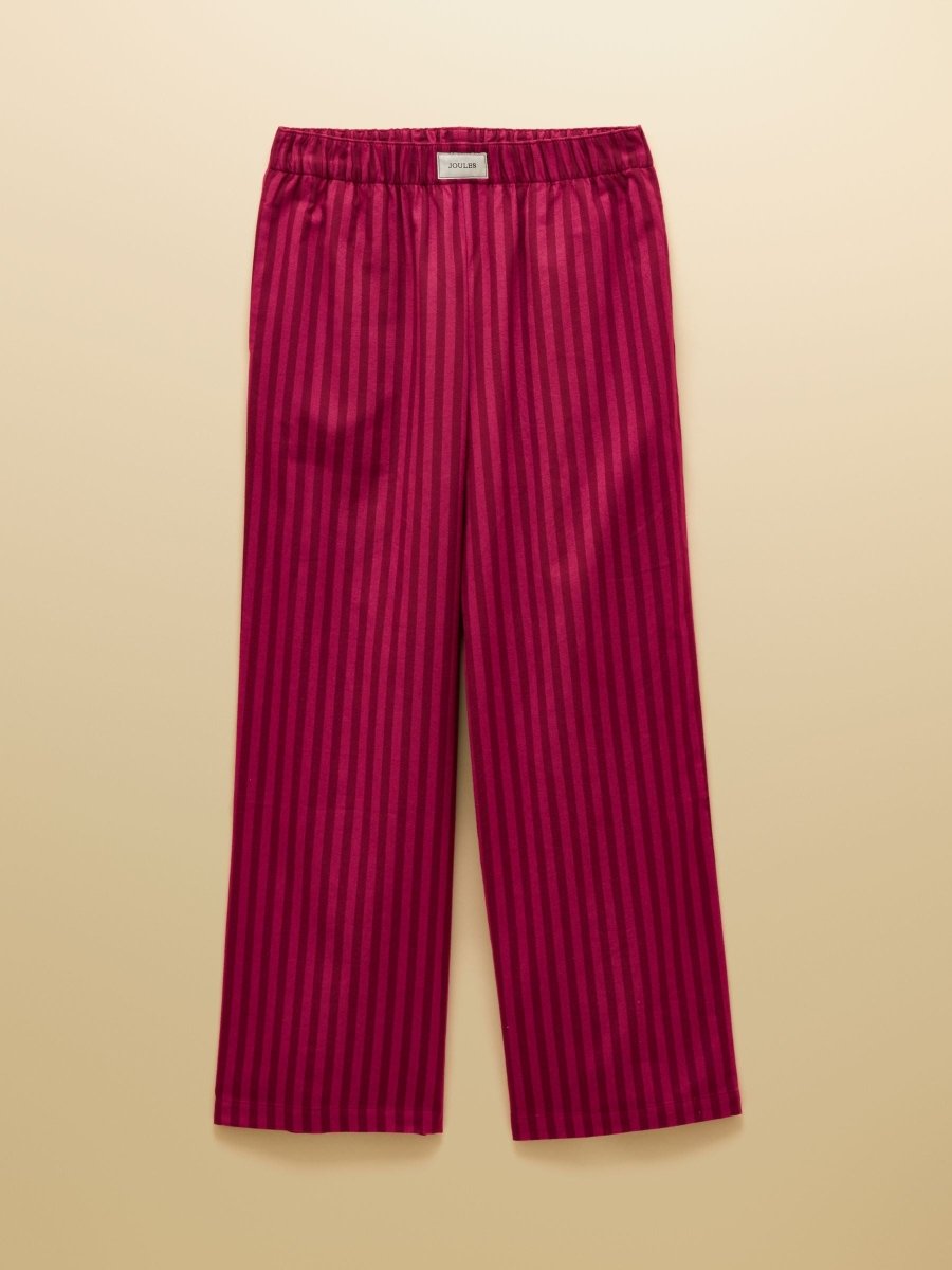 Stella Pink Stripe Woven Brushed Cotton Pyjama Bottoms - RUTHERFORD & Co
