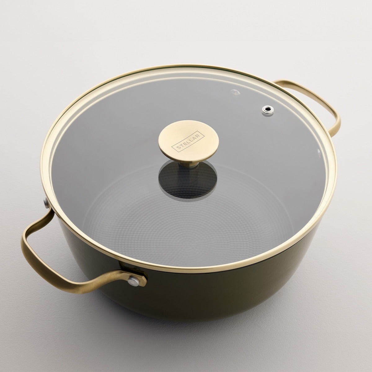 Stellar Cast Light, 24cm Casserole, Olive - RUTHERFORD & Co