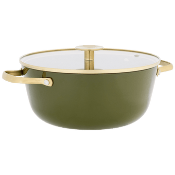 Stellar Cast Light, 24cm Casserole, Olive - RUTHERFORD & Co