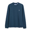 Sticker Pete Fleece Crew Neck Sweatshirt In Blue Wing Teal - RUTHERFORD & Co