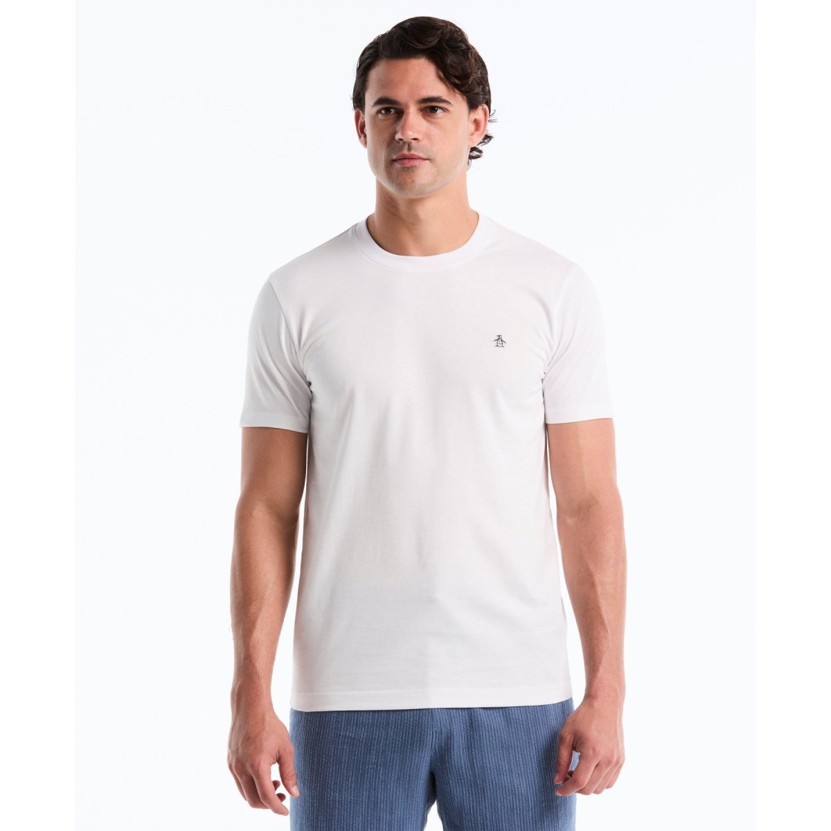 Sticker Pete Logo T-Shirt In Bright White - RUTHERFORD & Co
