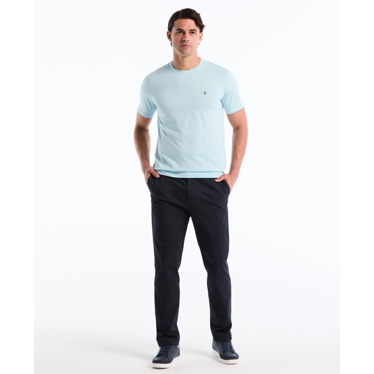 Sticker Pete Logo T-Shirt In Cool Blue - RUTHERFORD & Co