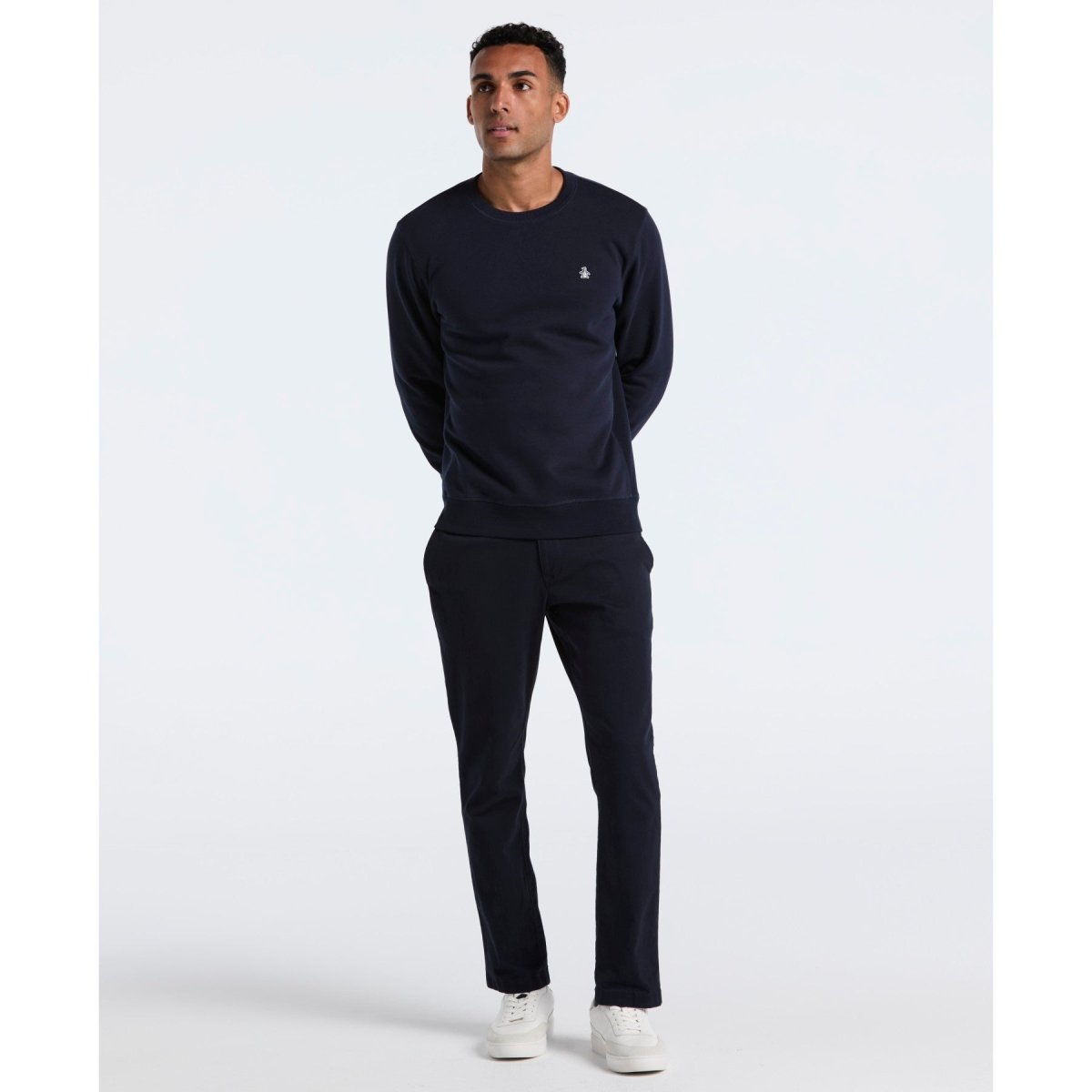 Sticker Pete Sweatshirt In Dark Sapphire - RUTHERFORD & Co