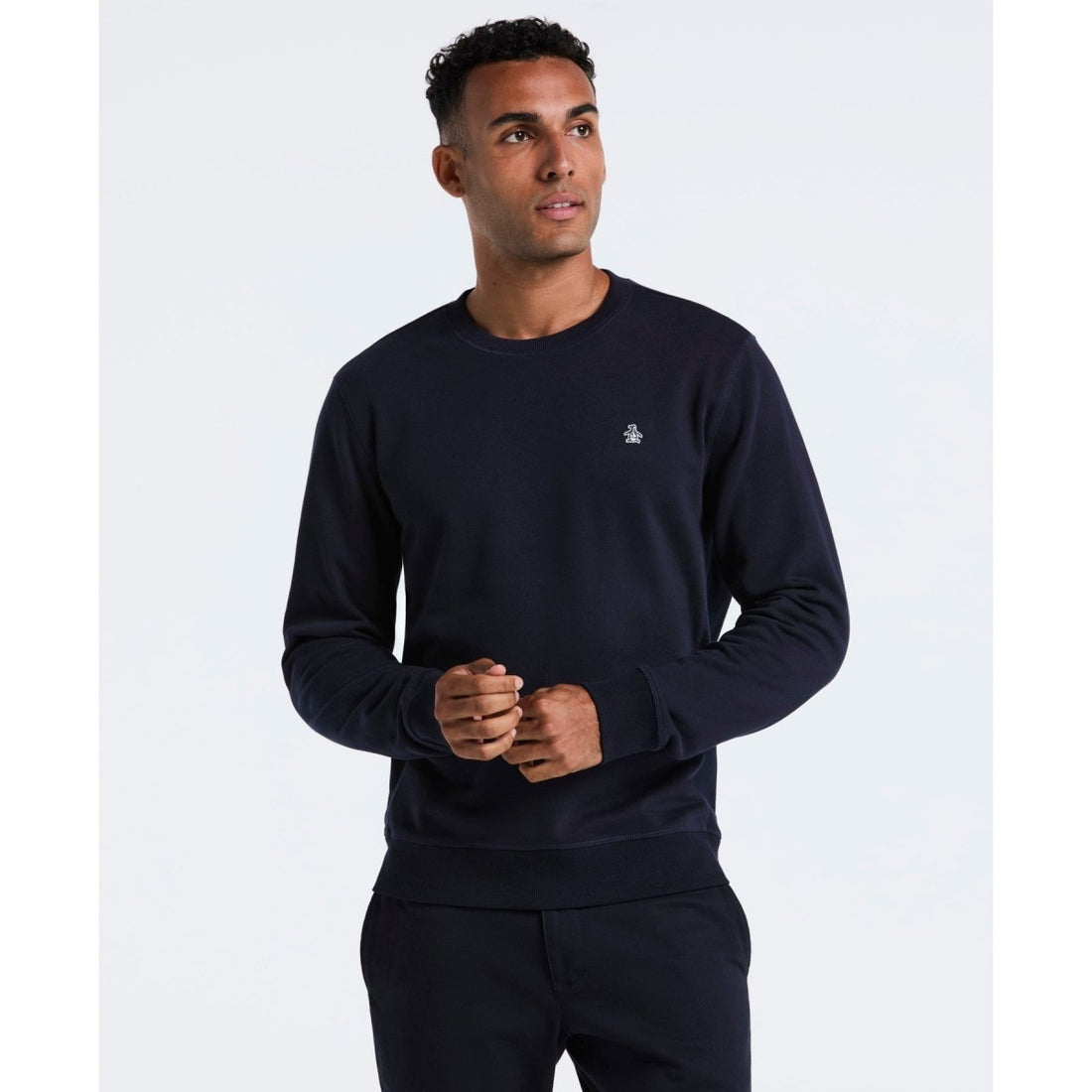 Sticker Pete Sweatshirt In Dark Sapphire - RUTHERFORD & Co