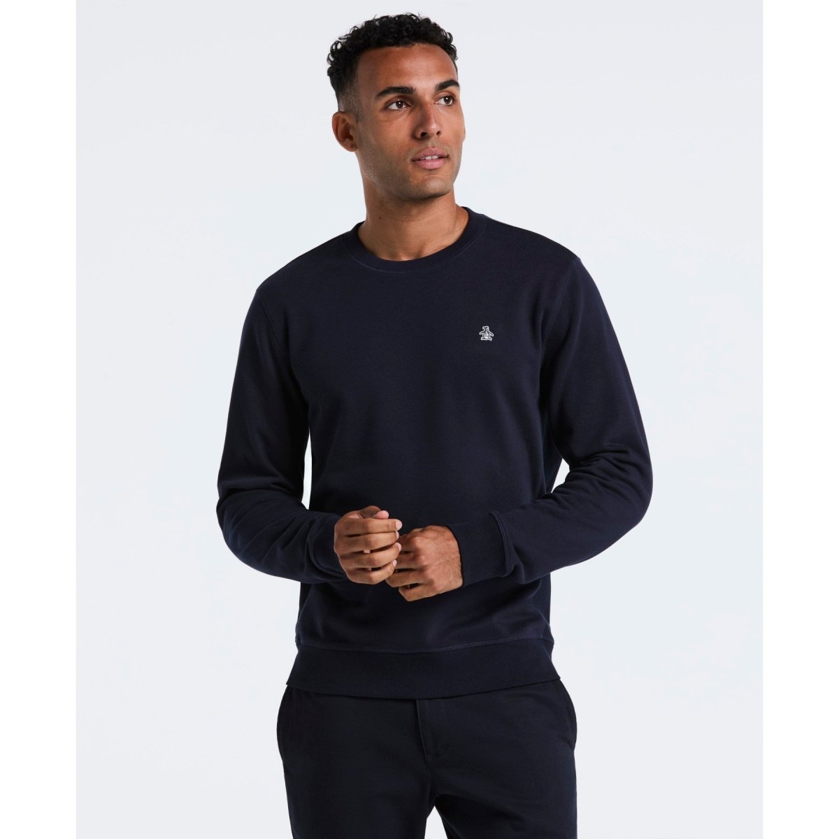 Sticker Pete Sweatshirt In Dark Sapphire - RUTHERFORD & Co