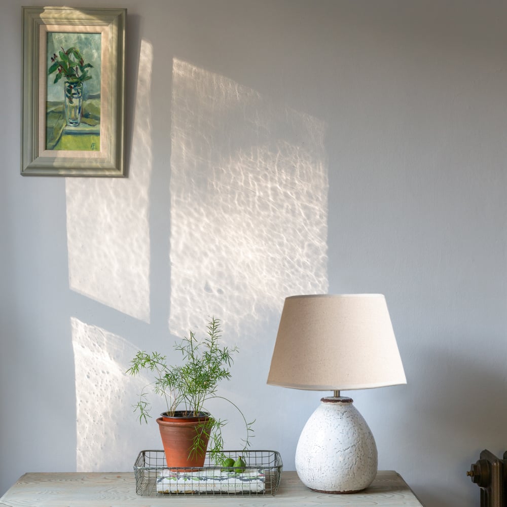Stoneware Lamp Prima With Cream Shade - RUTHERFORD & Co