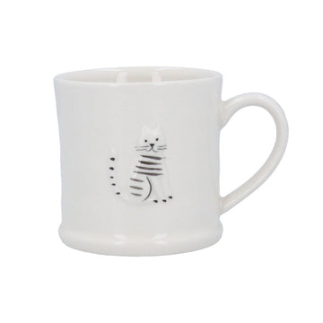 Stoneware Mini Mug 7cm - Cat - RUTHERFORD & Co