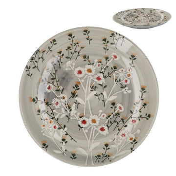 Stoneware Side Plate 21cm - Grey Wild Daisy - RUTHERFORD & Co