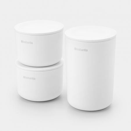STORAGE POTS Set of 3 - White - RUTHERFORD & Co