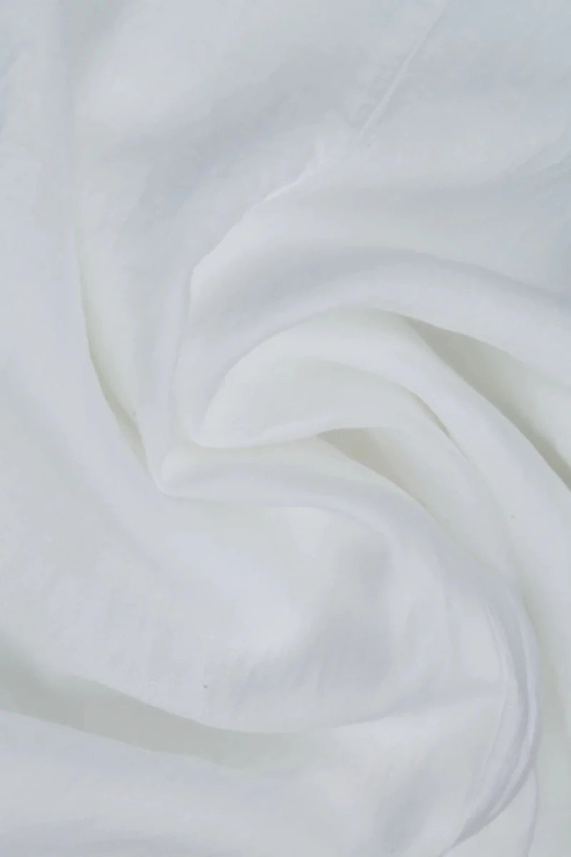 Straight White Linen Trousers - RUTHERFORD & Co