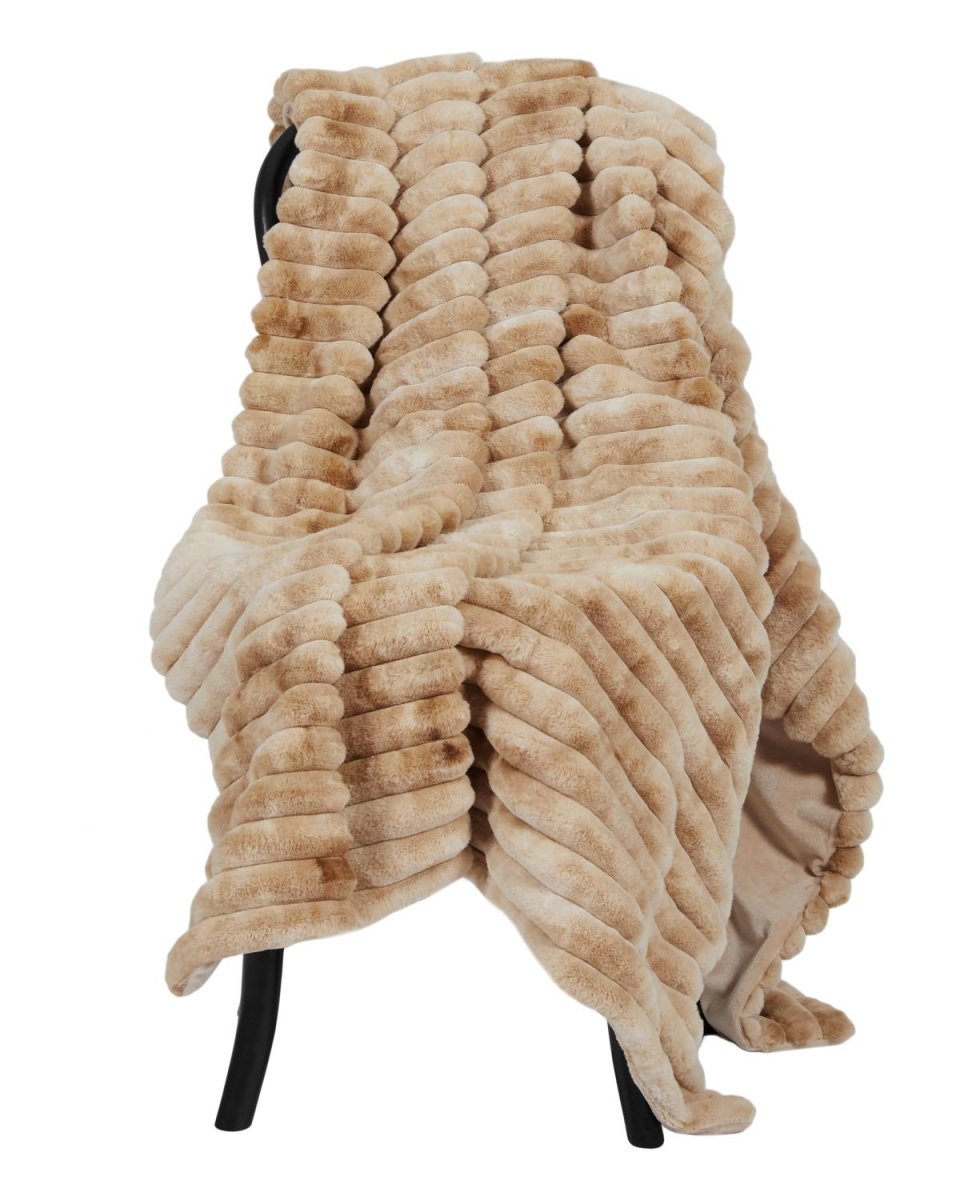 Stripy Blanket - Toffee - RUTHERFORD & Co