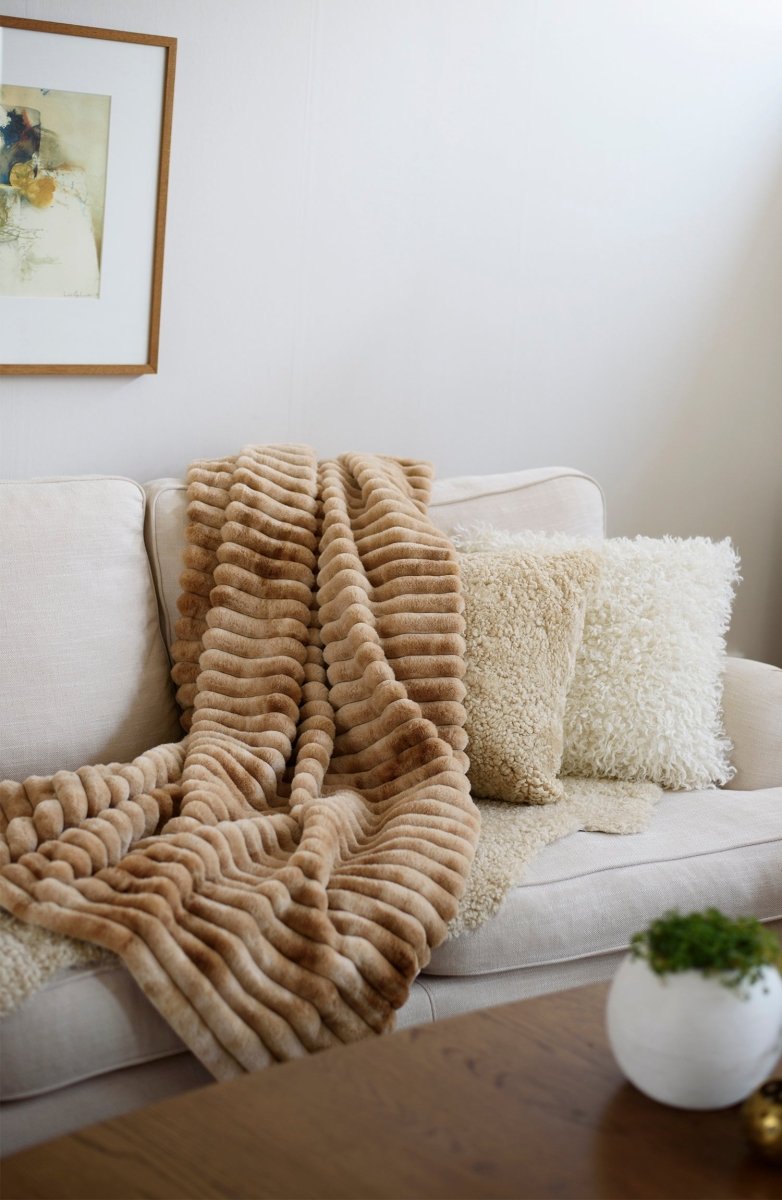 Stripy Blanket - Toffee - RUTHERFORD & Co