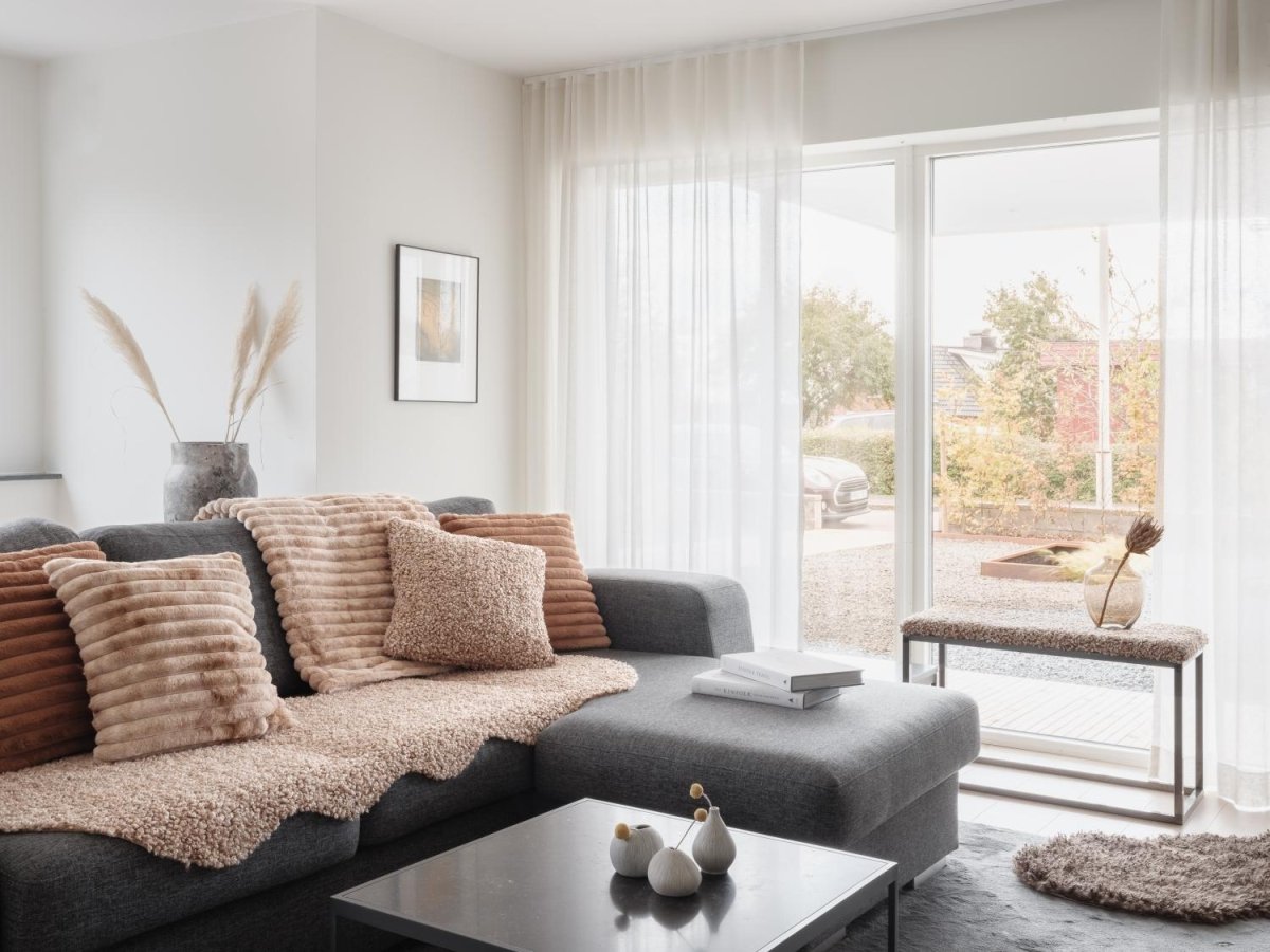 Stripy Cushion - Toffee - RUTHERFORD & Co