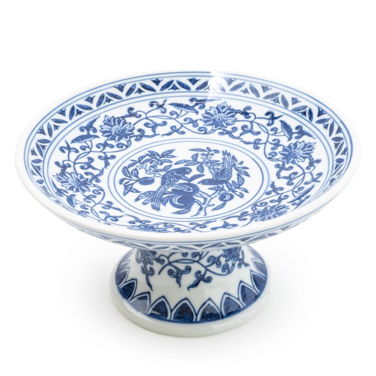 Sumatra Blue & White Cake Stand - RUTHERFORD & Co