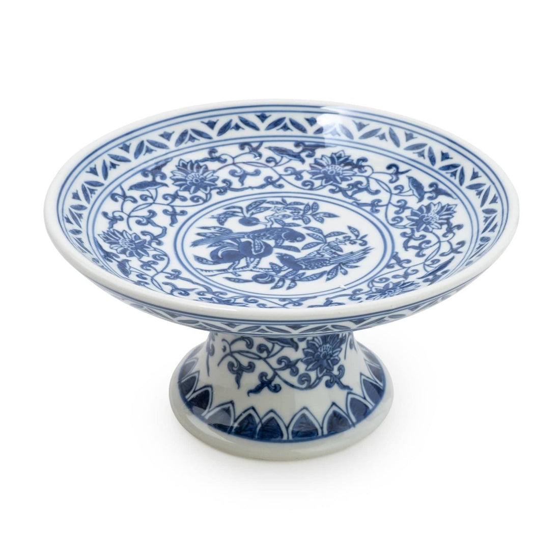 Sumatra Blue & White Cake Stand - RUTHERFORD & Co