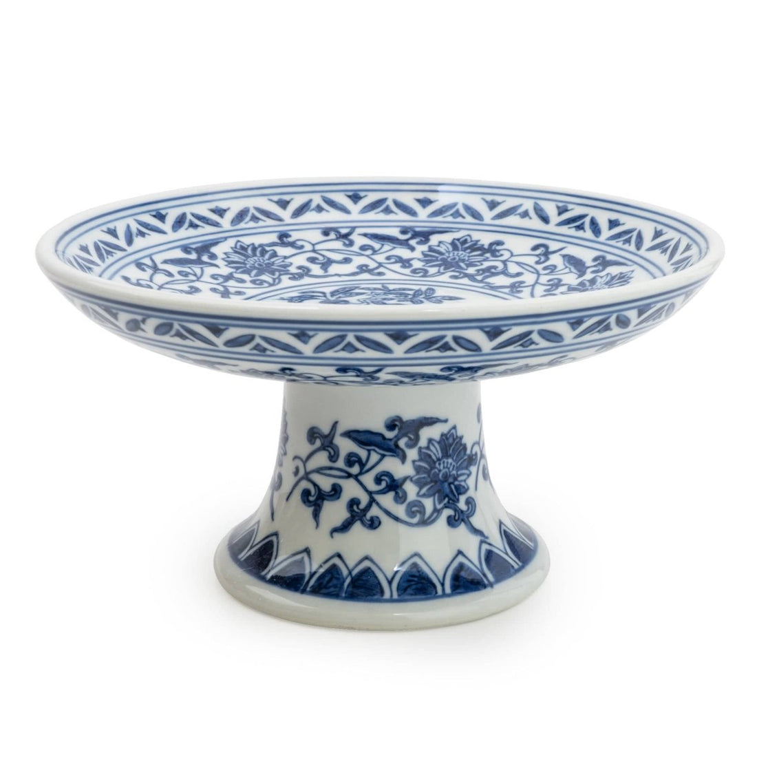 Sumatra Blue & White Cake Stand - RUTHERFORD & Co