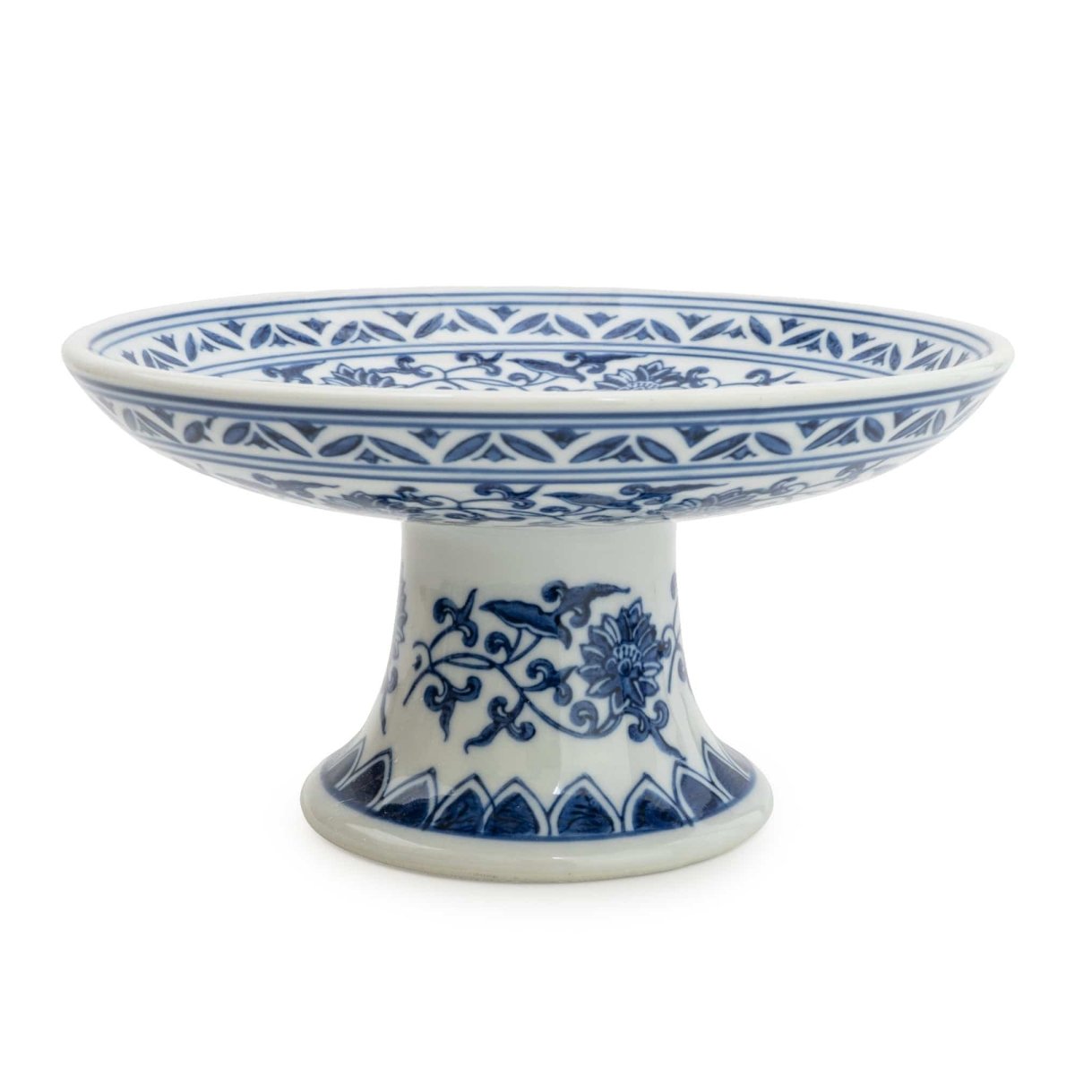 Sumatra Blue & White Cake Stand - RUTHERFORD & Co