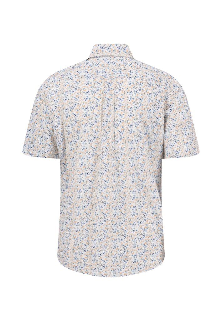 Summer Flower Print, B.D., 1/2 Tangerine - RUTHERFORD & Co