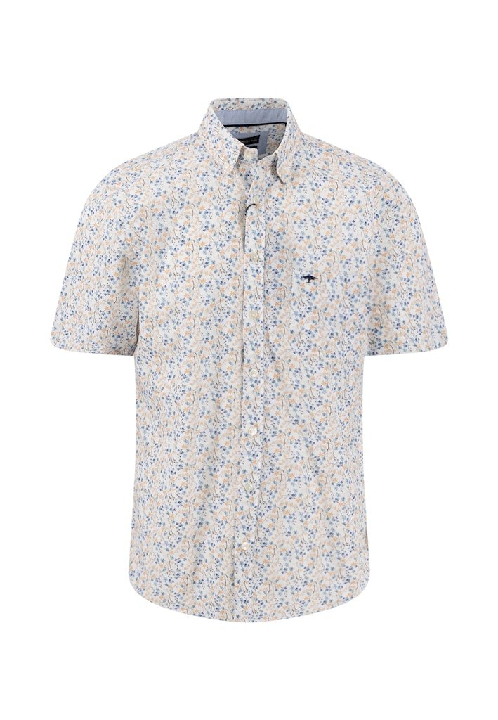 Summer Flower Print, B.D., 1/2 Tangerine - RUTHERFORD & Co