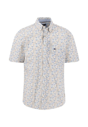 Summer Flower Print, B.D., 1/2 Tangerine - RUTHERFORD & Co