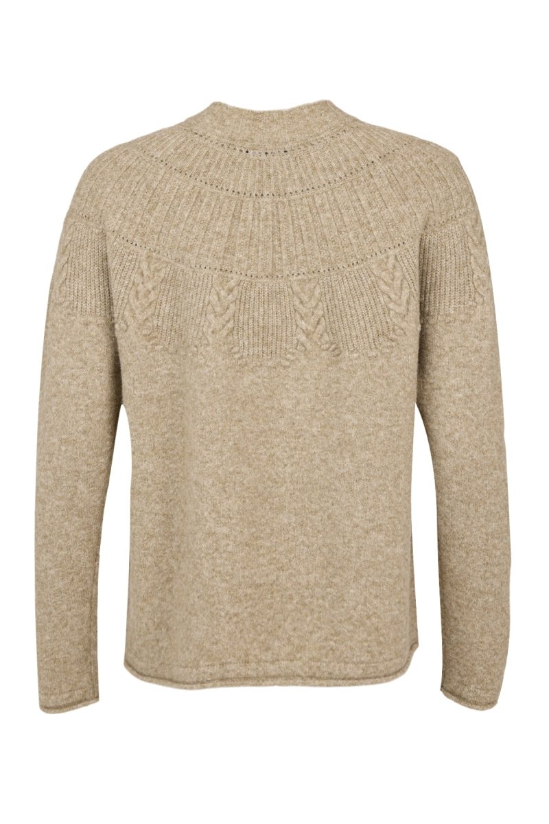 Sunday Round Neck Jumper - Walnut Mel Combo - RUTHERFORD & Co