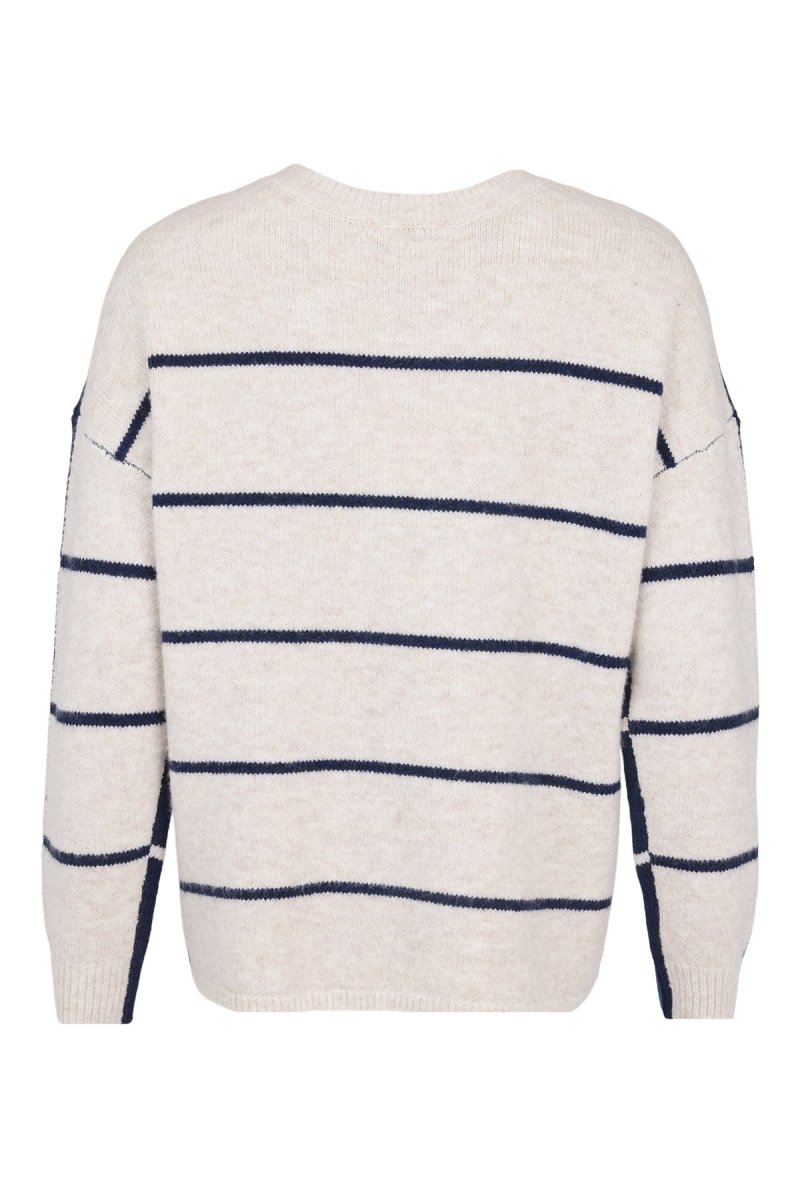Sunday Striped Round Neck Jumper - Maritime Blue Combo - RUTHERFORD & Co