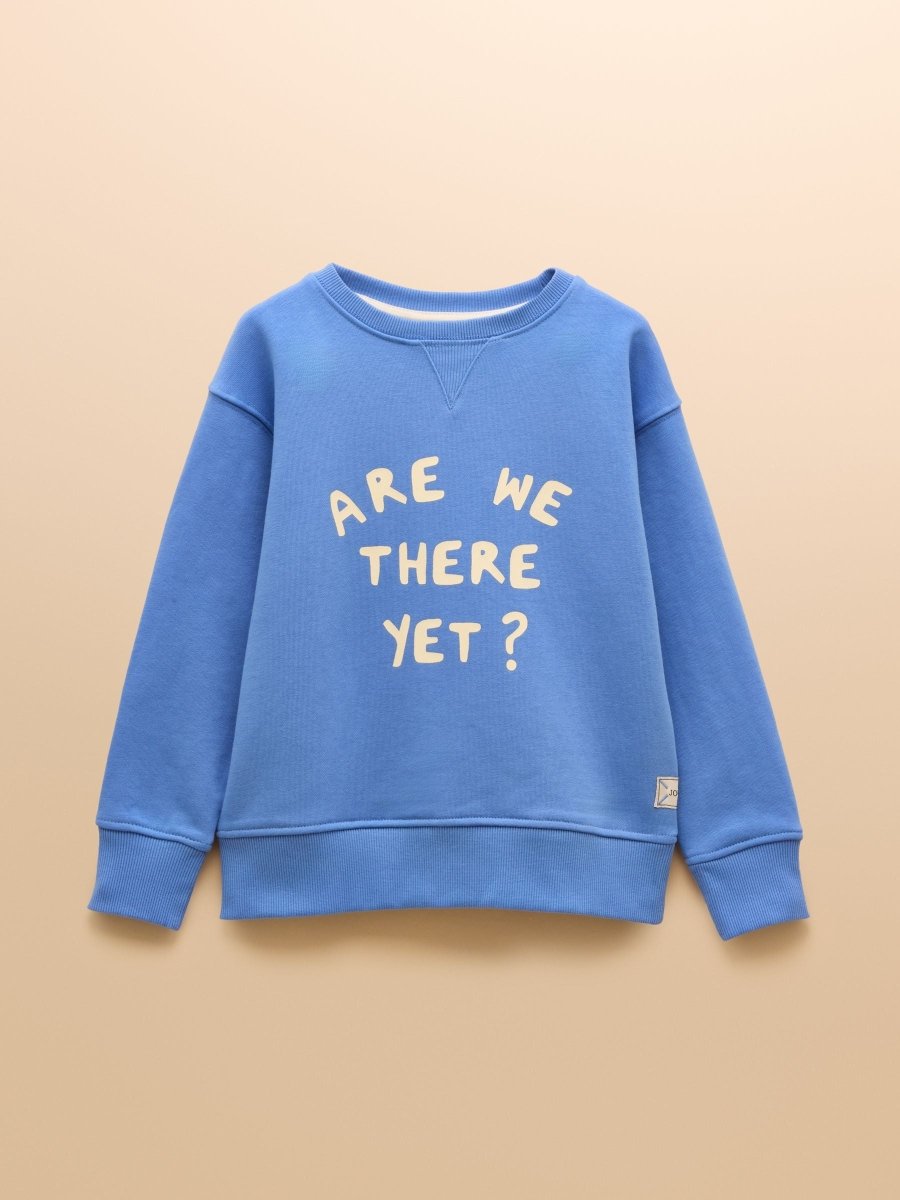 Sundaze Blue Crew Neck Slogan Sweatshirt - RUTHERFORD & Co