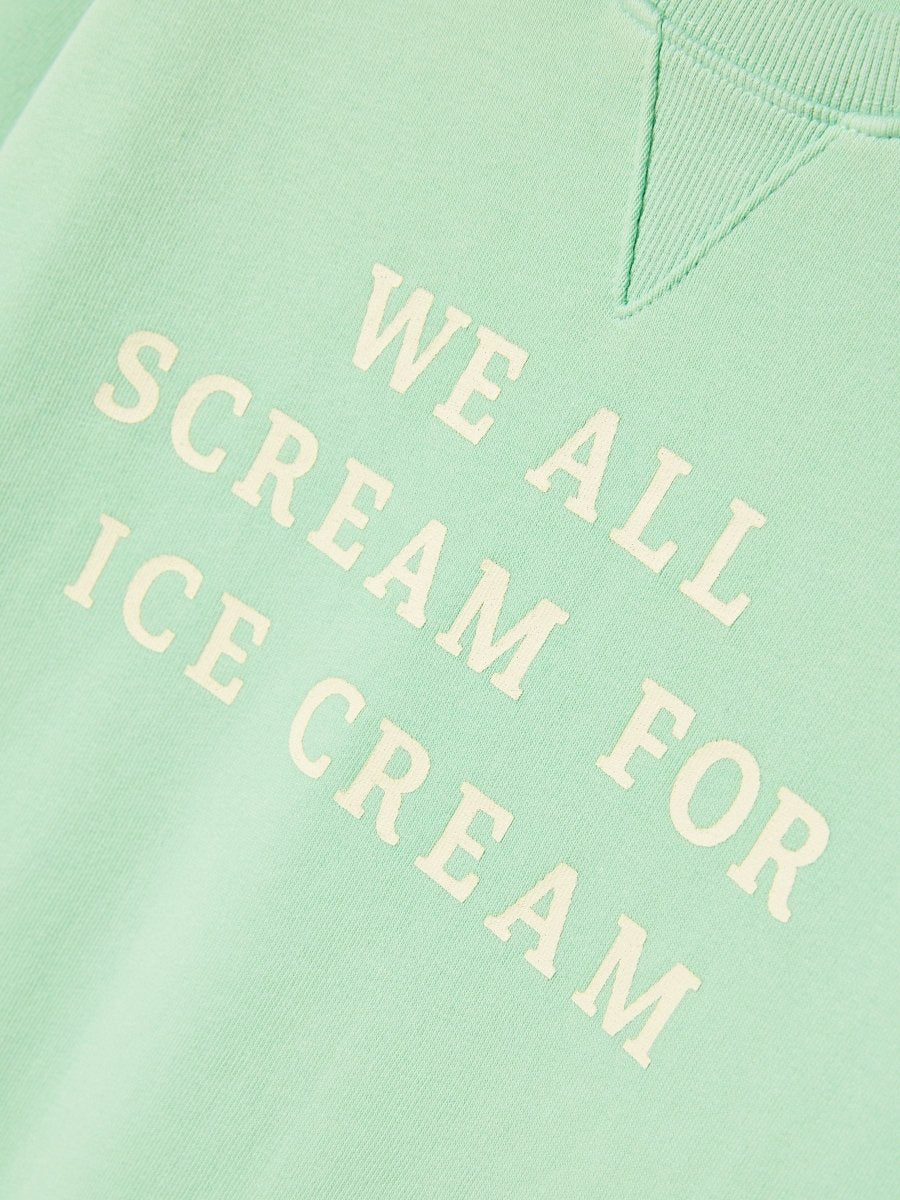 Sundaze Green Crew Neck Slogan Sweatshirt - RUTHERFORD & Co