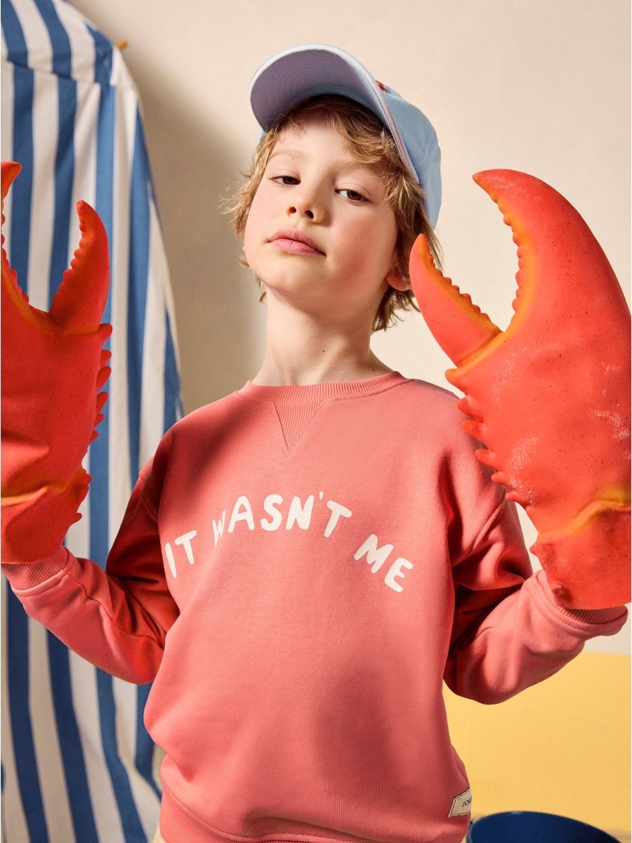 Sundaze Red Crew Neck Slogan Sweatshirt - RUTHERFORD & Co