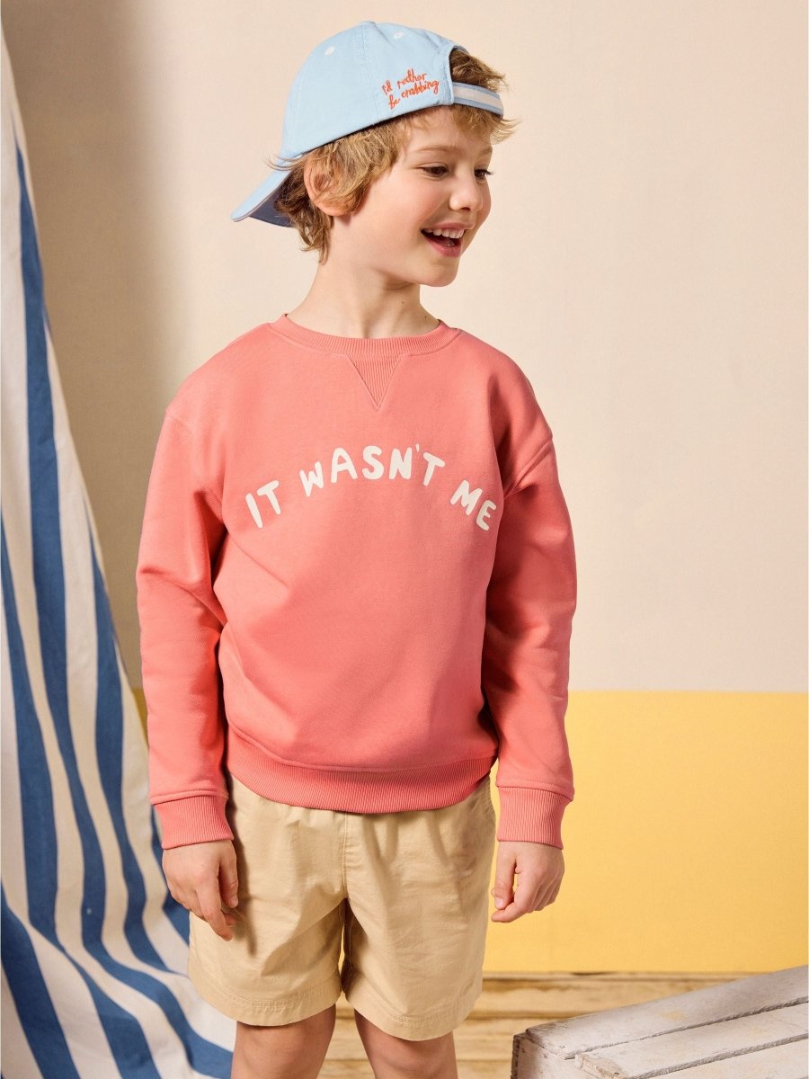 Sundaze Red Crew Neck Slogan Sweatshirt - RUTHERFORD & Co