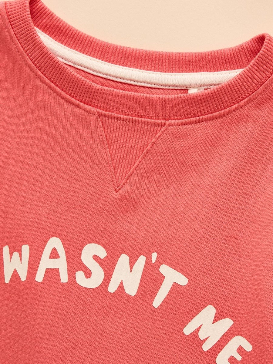 Sundaze Red Crew Neck Slogan Sweatshirt - RUTHERFORD & Co